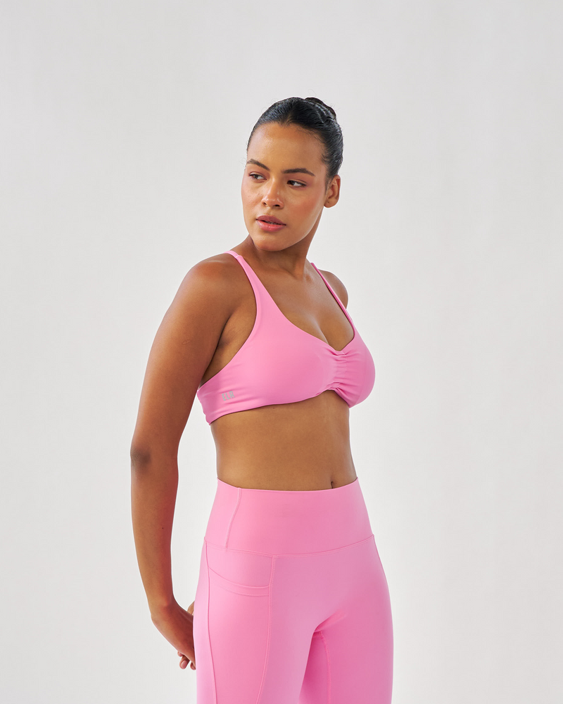 Butterbod™ Ruched Bralette - Cowgirl Pink