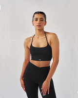 Butterbod™ Strappy Halter Bra - Black