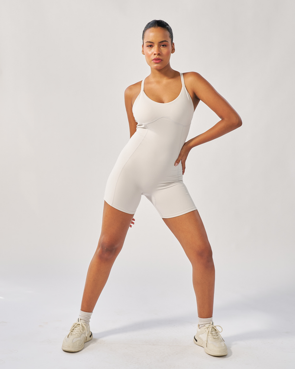 ButterBod™ Corset Bodysuit with built-in bra - White Sand