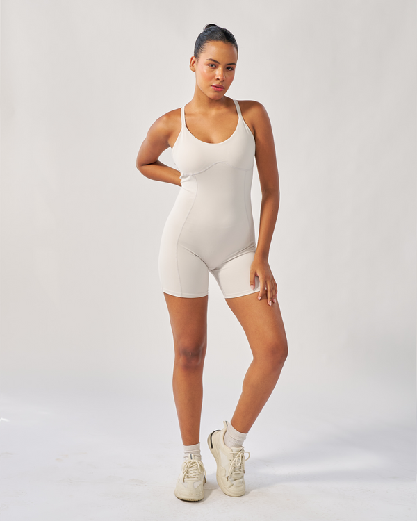 ButterBod™ Corset Bodysuit with built-in bra - White Sand