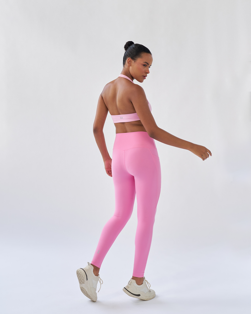 Sportbod™ Micro Halter Bra - Flamingo Pink