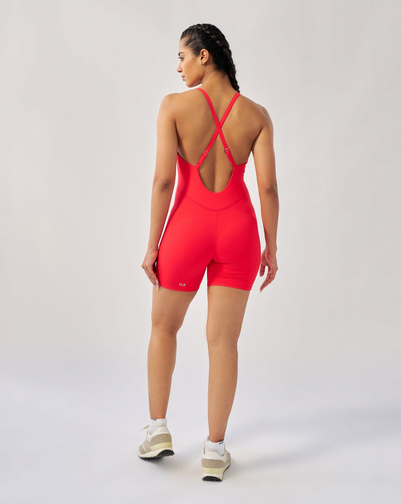 ButterBod™ Corset Bodysuit with built-in bra - Red Maple