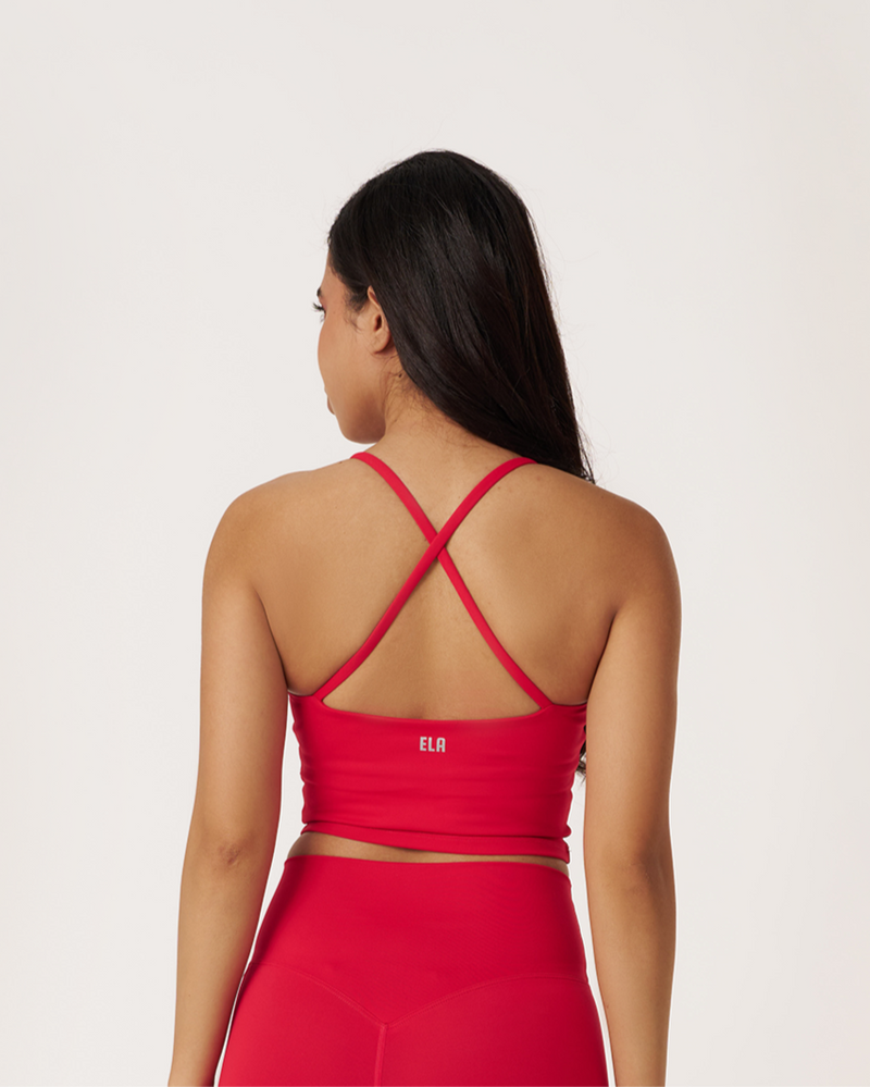 Ultraflex Cross Back Tank - Scarlet Red