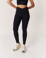 Ultraflex Wrap Waist Hourglass Legging - Black