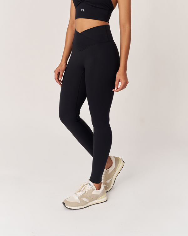 Ultraflex Wrap Waist Hourglass Legging - Black