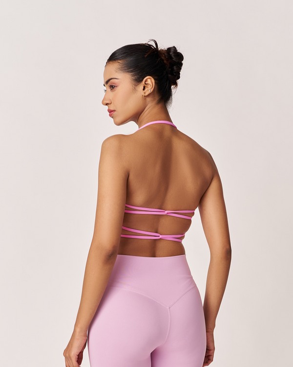 Butterbod™ Strappy Halter Bra - Candy Pink