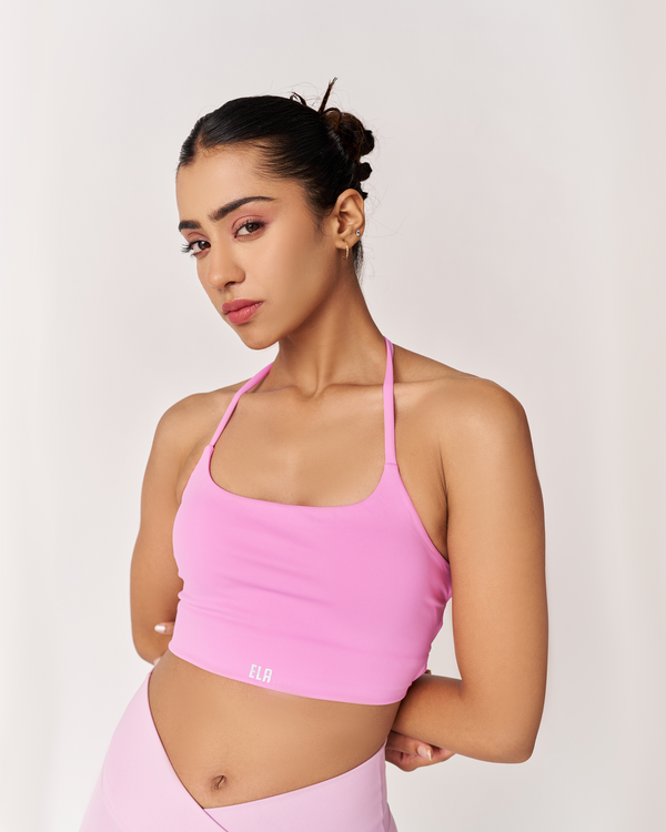 Butterbod™ Strappy Halter Bra - Candy Pink