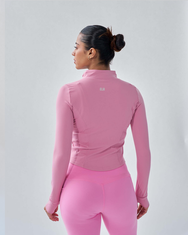 ButterBod™ Long Sleeve Zip Up Jacket  - Blush Pink