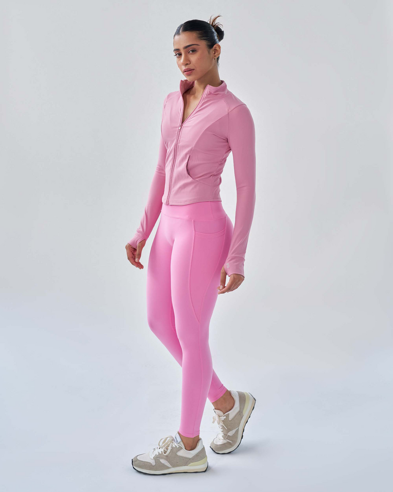 ButterBod™ Long Sleeve Zip Up Jacket  - Blush Pink