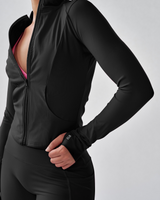 ButterBod™ Long Sleeve Zip Up Jacket  - Black