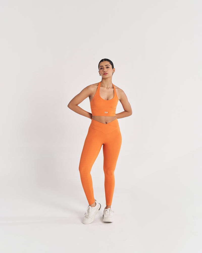 Womens Hot Selling Halter Sling Bra Long Leggings with Pocket Yoga