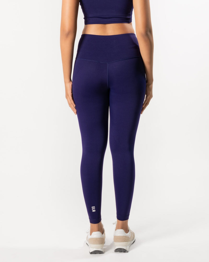 Womens Full Length High Waisted Leggings Purple – LA Nation Activewear