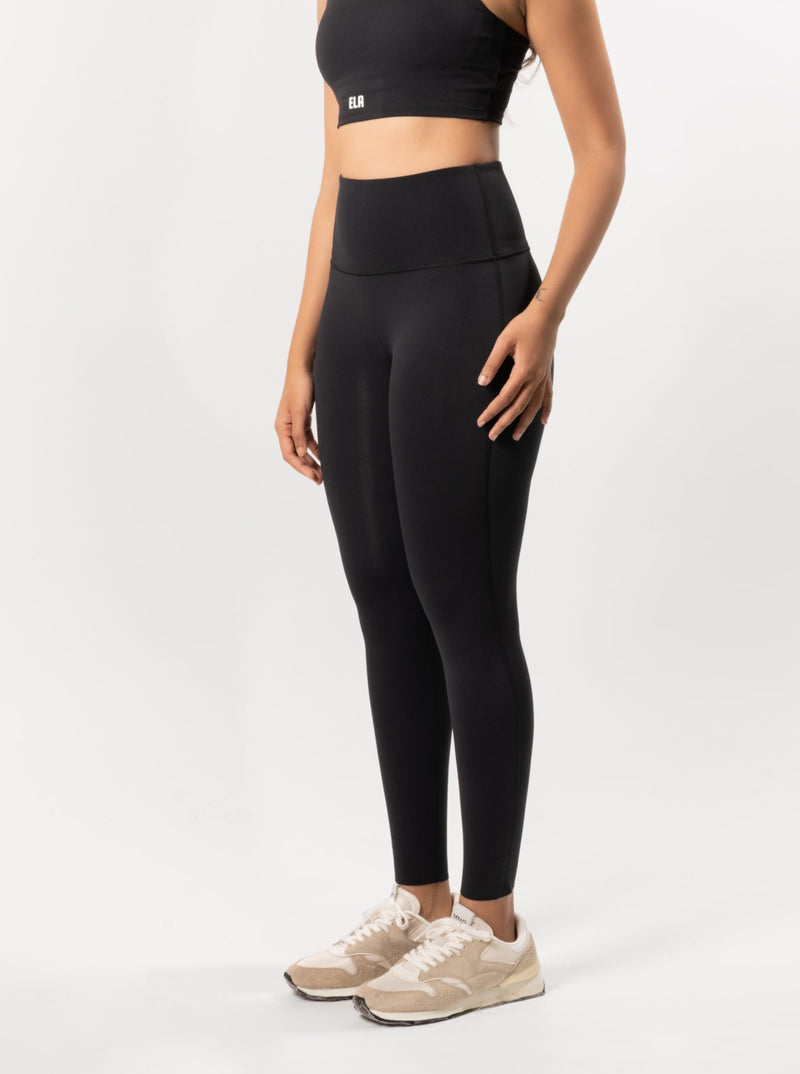 Black Yoga Pants Soft Naked-feel Fabrics Double Material