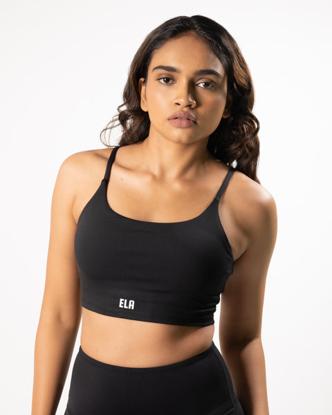 ButterBod 3 Strap Sports Bra - Black Punch – Ela Wear