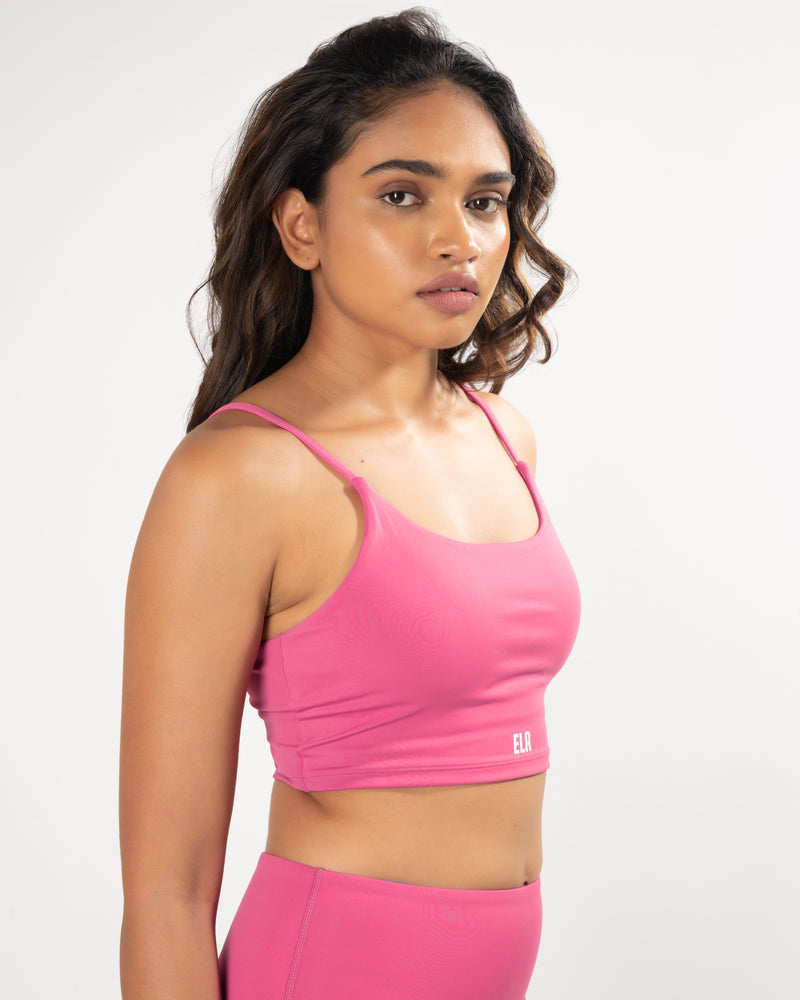 ButterBod Longline Sports Bra - Bubblegum Pink – Ela Wear